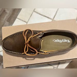 Size 12 EasyMoc men’s boat shoes/slides